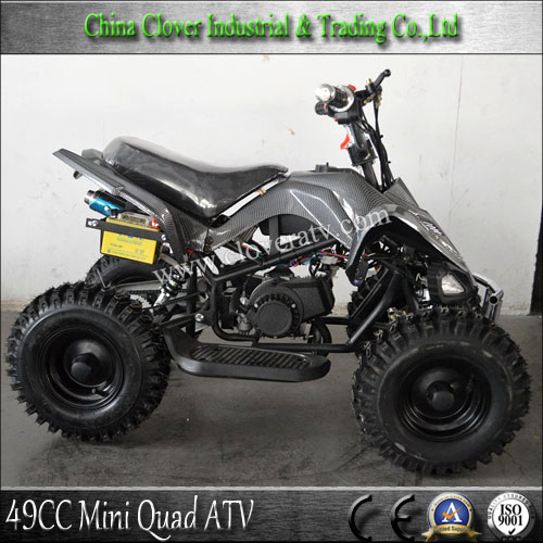 Cheap Powerful Carbon Lead Black Kids Quad Bike 49CC Mini ATV with Electric Start