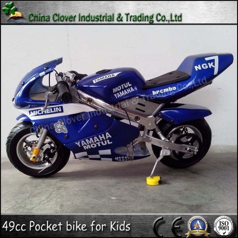 Blue color Motorcycle 49CC Pocket Bike Pit Bike with Pull Start