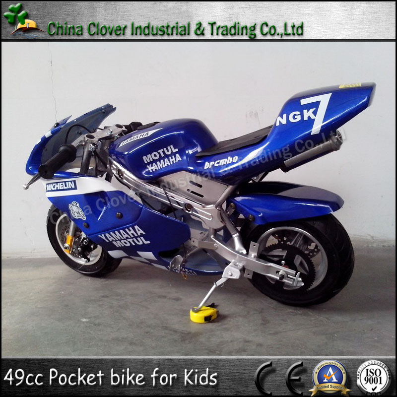 Blue color Motorcycle 49CC Pocket Bike Pit Bike with Pull Start