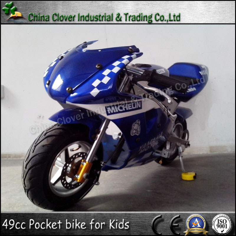 Blue color Motorcycle 49CC Pocket Bike Pit Bike with Pull Start