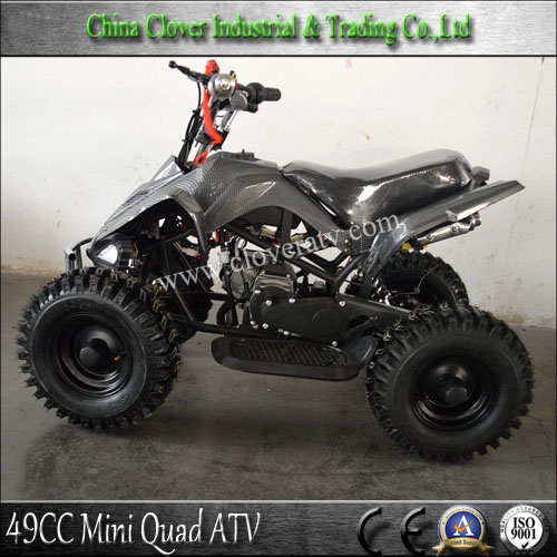 Chinese Carbon Lead Black 49CC Mini Kids ATV with Alloy Pull Start